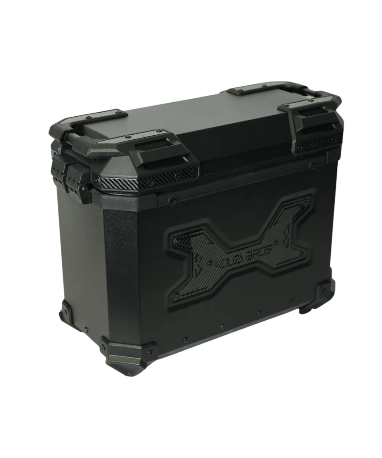 Kolga Bros Carbon Moto Alluminium Panniers 76L - Black