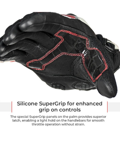 Viaterra Holeshot Pro Semi Gauntlet Hybrid Riding Gloves - Black Grey