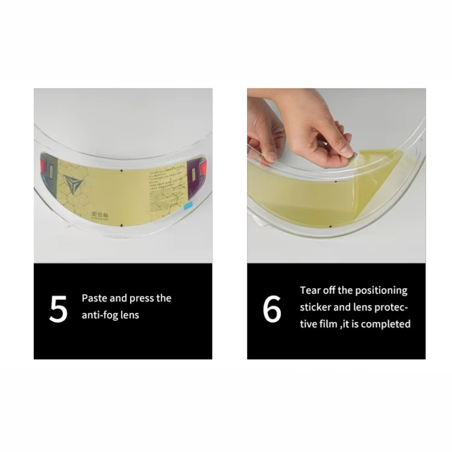 Motowolf Helmet Visor Anti-Fog P1 Sticker