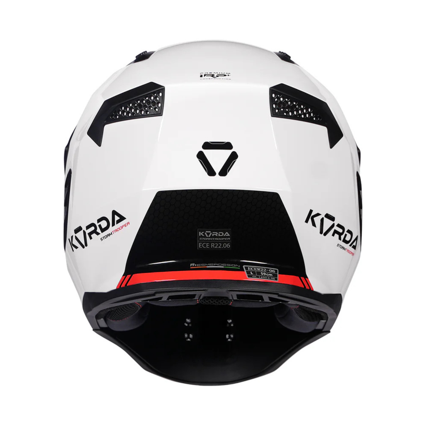 Korda Storm Trooper Solid Helmet - Gloss Black White