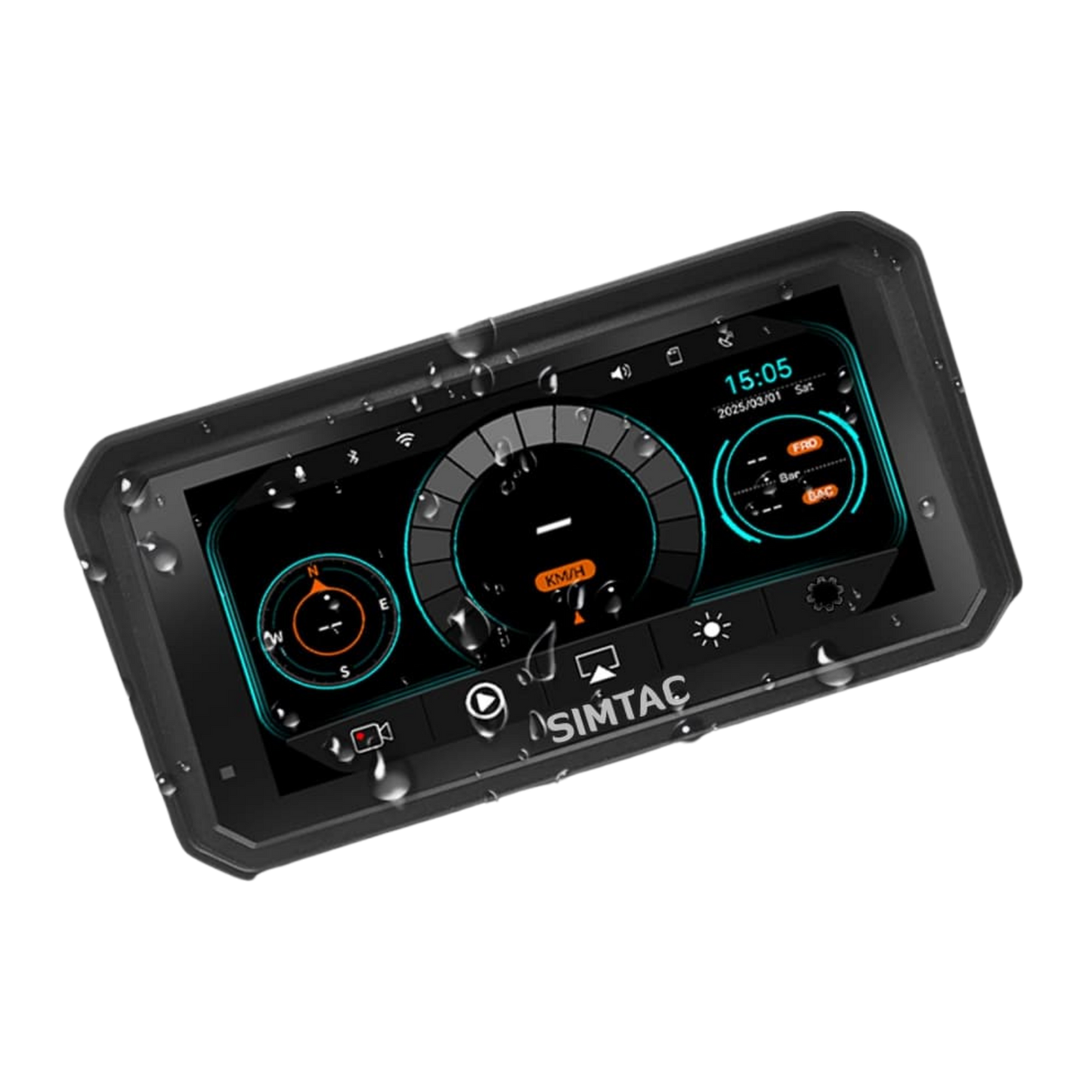 Simtac M8DT Detachable Motorcycle Navigation 6.0 Inch IPS Screen