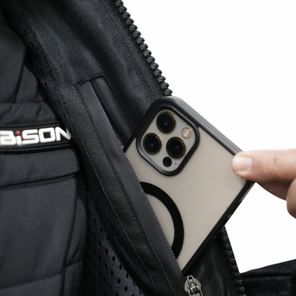 Bison ProGear Clavis Riding Jacket - Black Red
