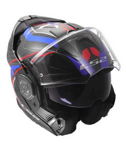 LS2 FF901 Advant X Carbon Fiber Future II Helmet (ECE 22.06) - Gloss Black Blue Red