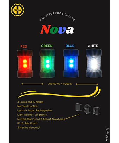 Tryka Nova Helmet Lights