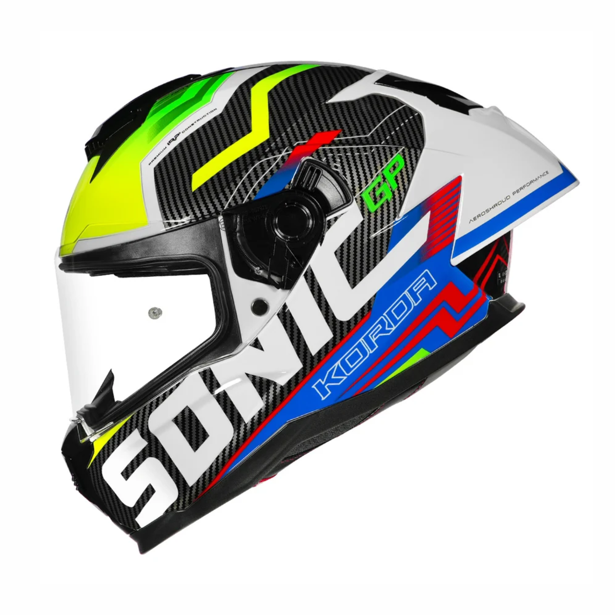 Korda Sonic GP SPI-D Helmet - Gloss Fluorescent Yellow