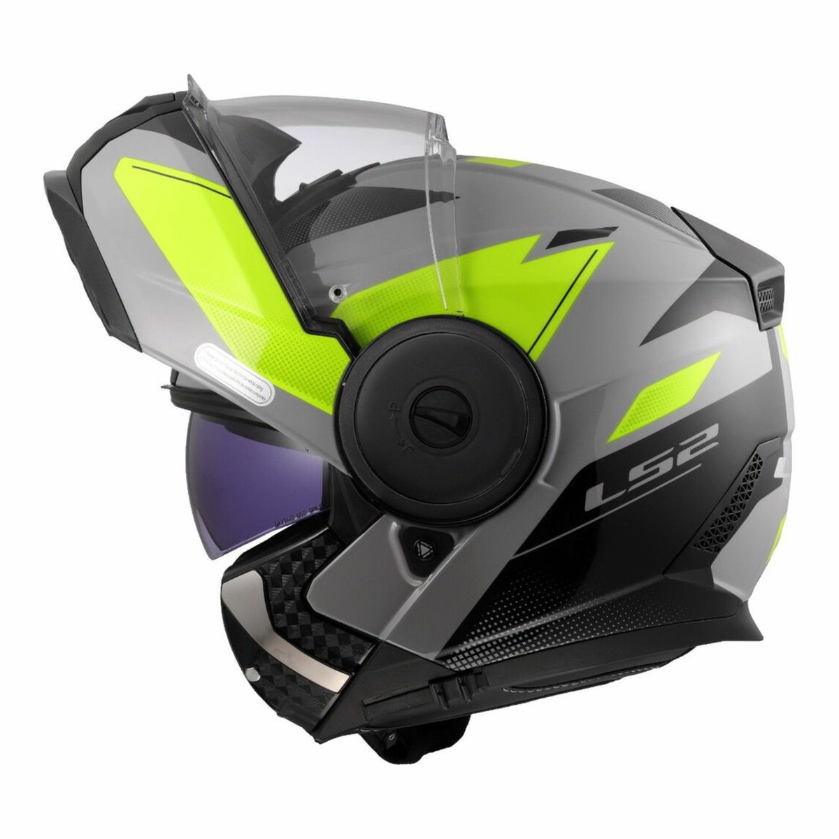 LS2 FF902 Scope ll Duria Helmet - Matt Grey Hi-Viz Yellow - LS2