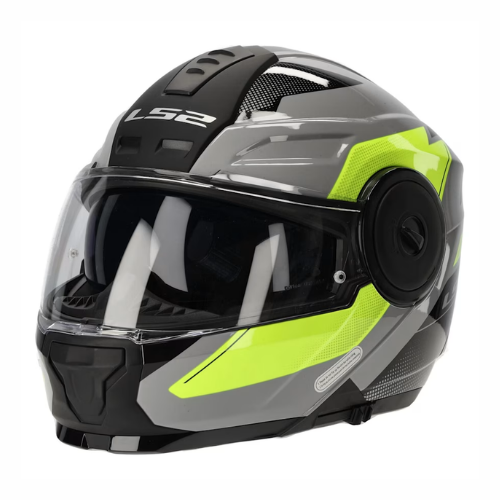 LS2 FF902 Scope ll Duria Helmet - Gloss Grey Hi-Viz Yellow