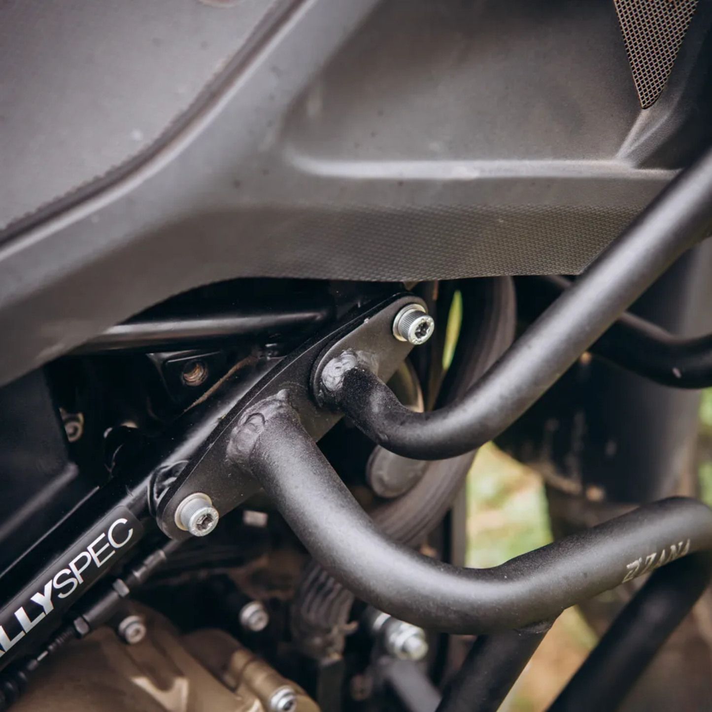 Zana TVS Apache RTX 300 Beak Version Upper & Lower Crash Guard With Slider Combo - Black - ZI-8735 / ZI-8710