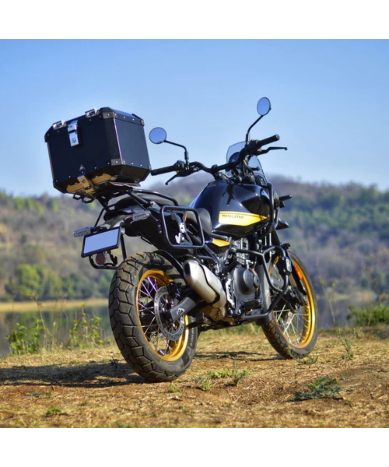 Auto Engina Aluminium Top Box 42L for Royal Enfield Himalayan 450 - Black