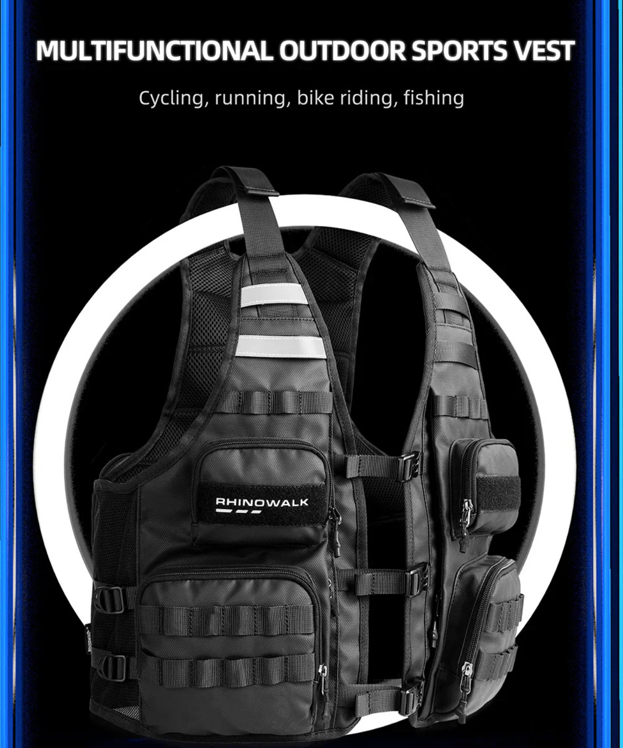 Rhinowalk Motorcycle Vest - M1012BK