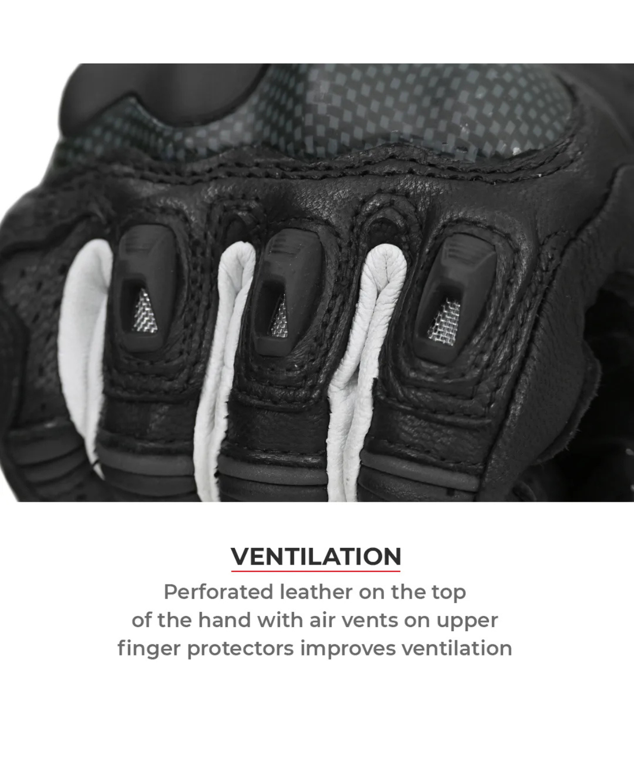 Viaterra Shifter Short Motorcycle Riding Gloves - Black