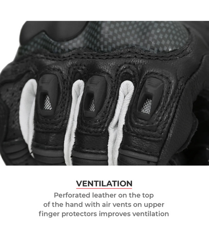 Viaterra Shifter Short Motorcycle Riding Gloves - Black