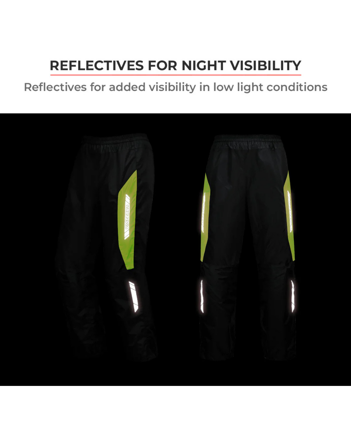 Viaterra P300 Motorcycle Rain Pant - Black Green - Viaterra