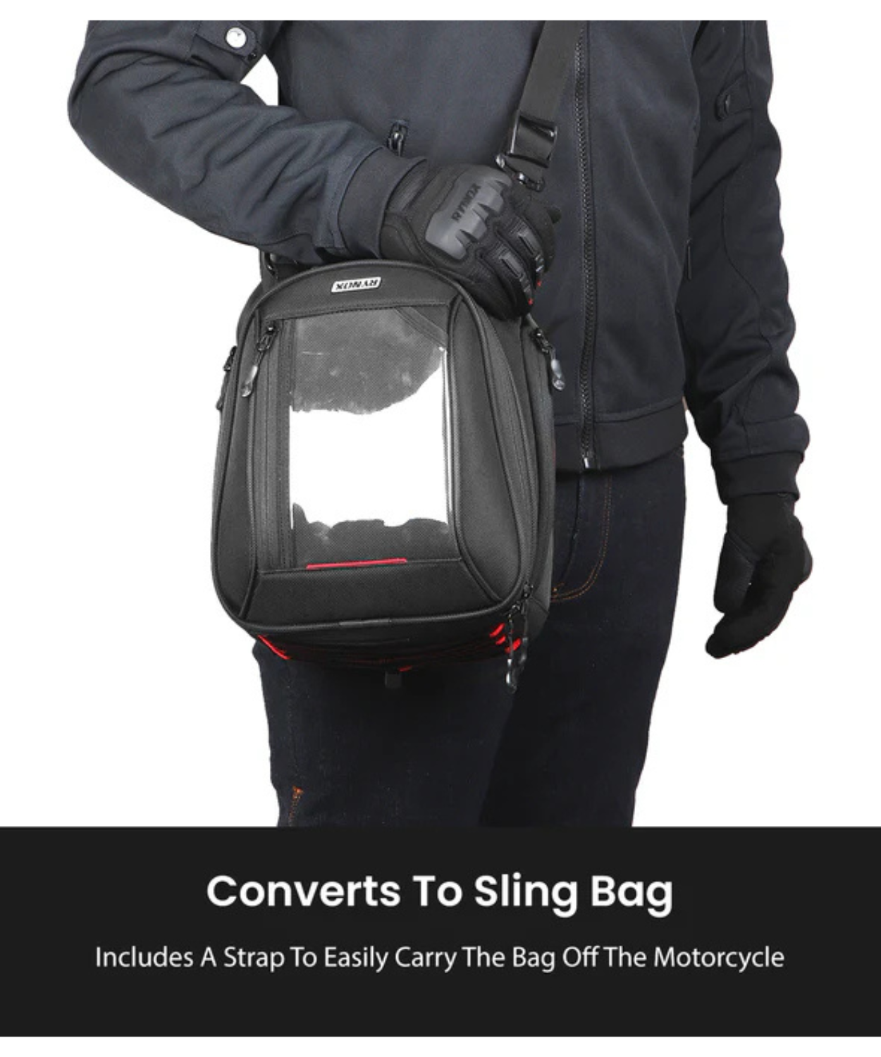 Rynox Optimus V3 Magnetic Tank Bag - 10L - Black