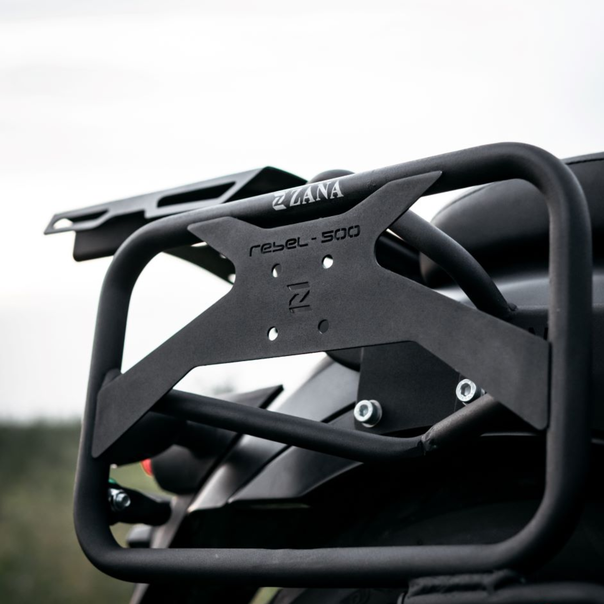Zana Honda Rebel 500 Roadster Saddle Stay with Jerry Can Mount - Black - ZI-8626 - Zana