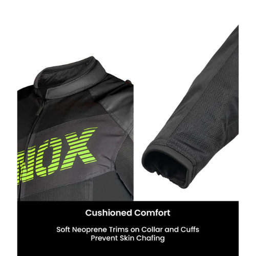Rynox Delta GT Motorcycle Riding Jacket - Black Hi-Viz Green