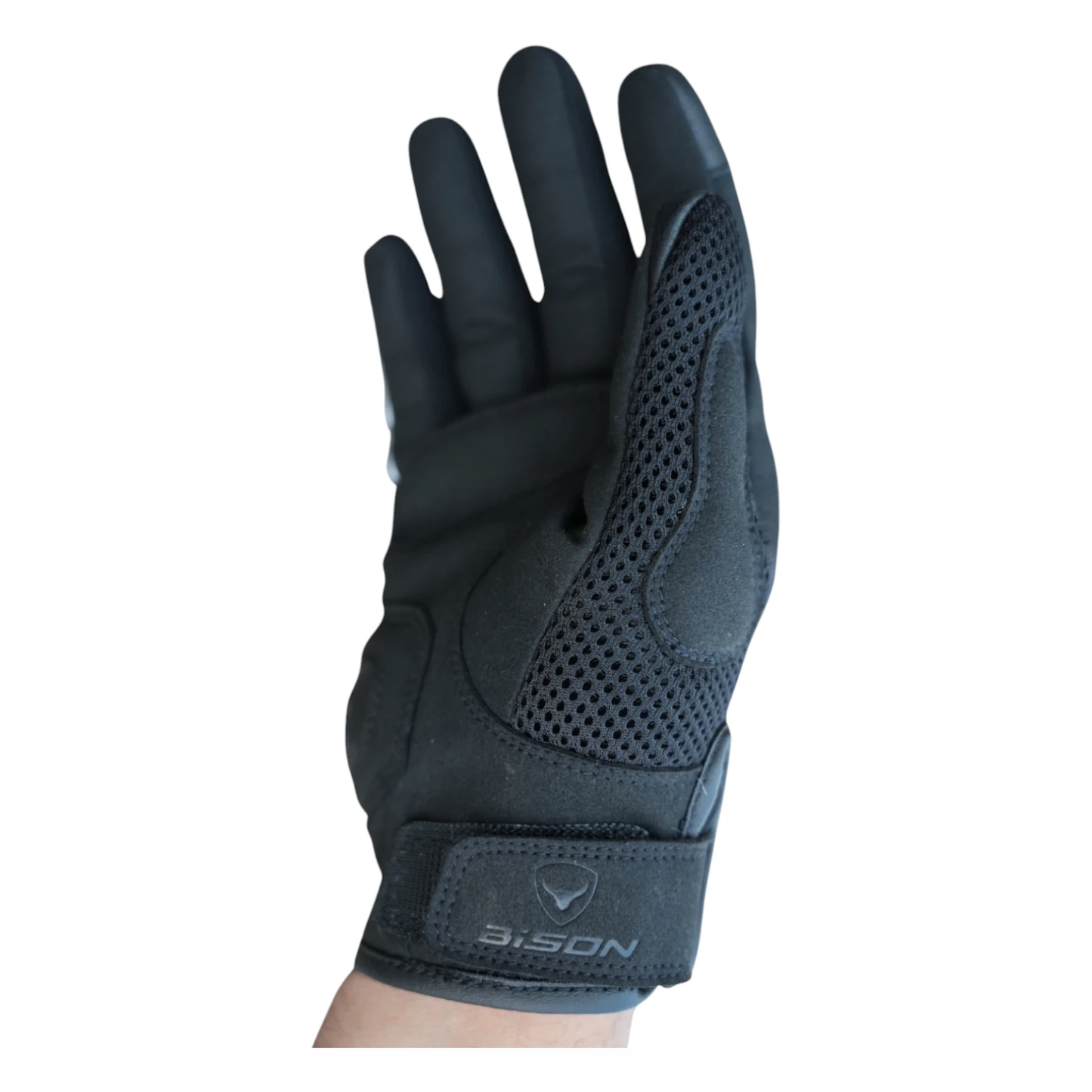 Bison ProGear Raptor Riding Gloves - Black Grey