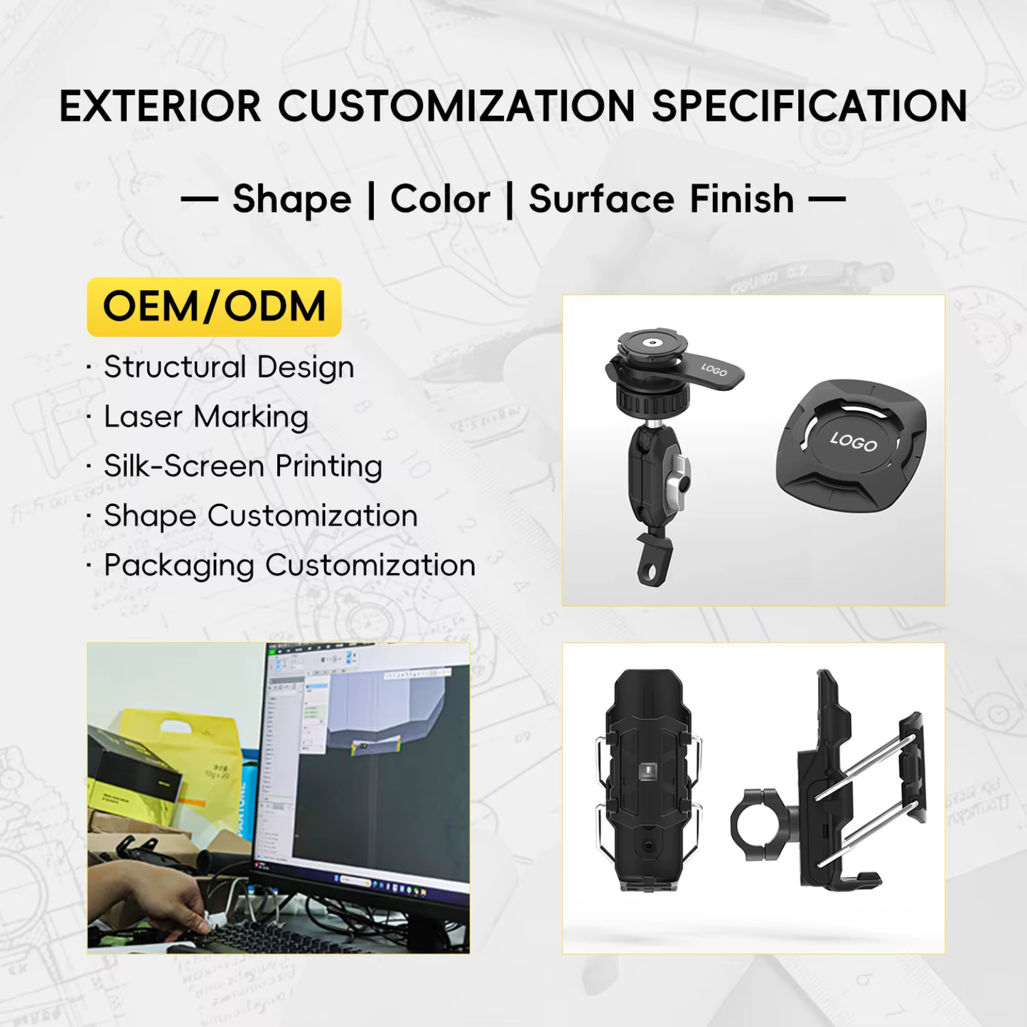 SMNU Universal Adjustable Motorcycle Water Bottle Holder