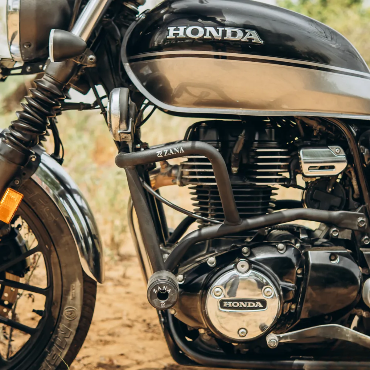 Zana Honda CB 350 (2025) Crash Guard V-2 with Slider - Texture Matt Black - ZI-8751