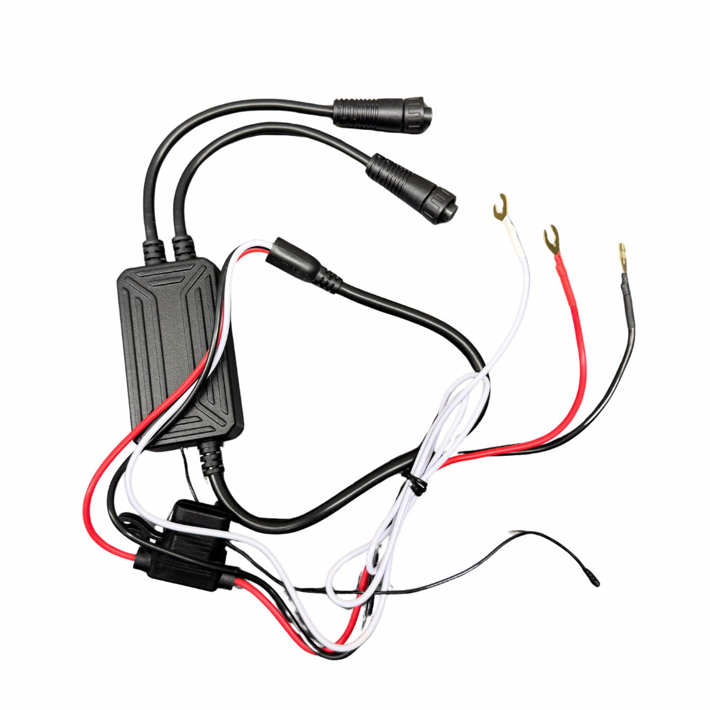 Moto Arch J03 60W Fog Light with Wireharness / Clamps / Wireless Switch - White Yellow