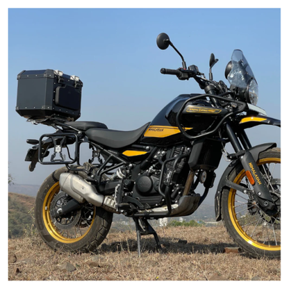 HJG Aluminium Top Box 45L with Backrest - Black