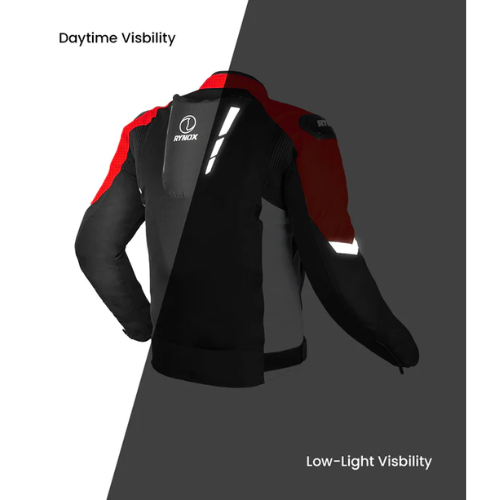 Rynox Delta GT Motorcycle Riding Jacket - Black Red