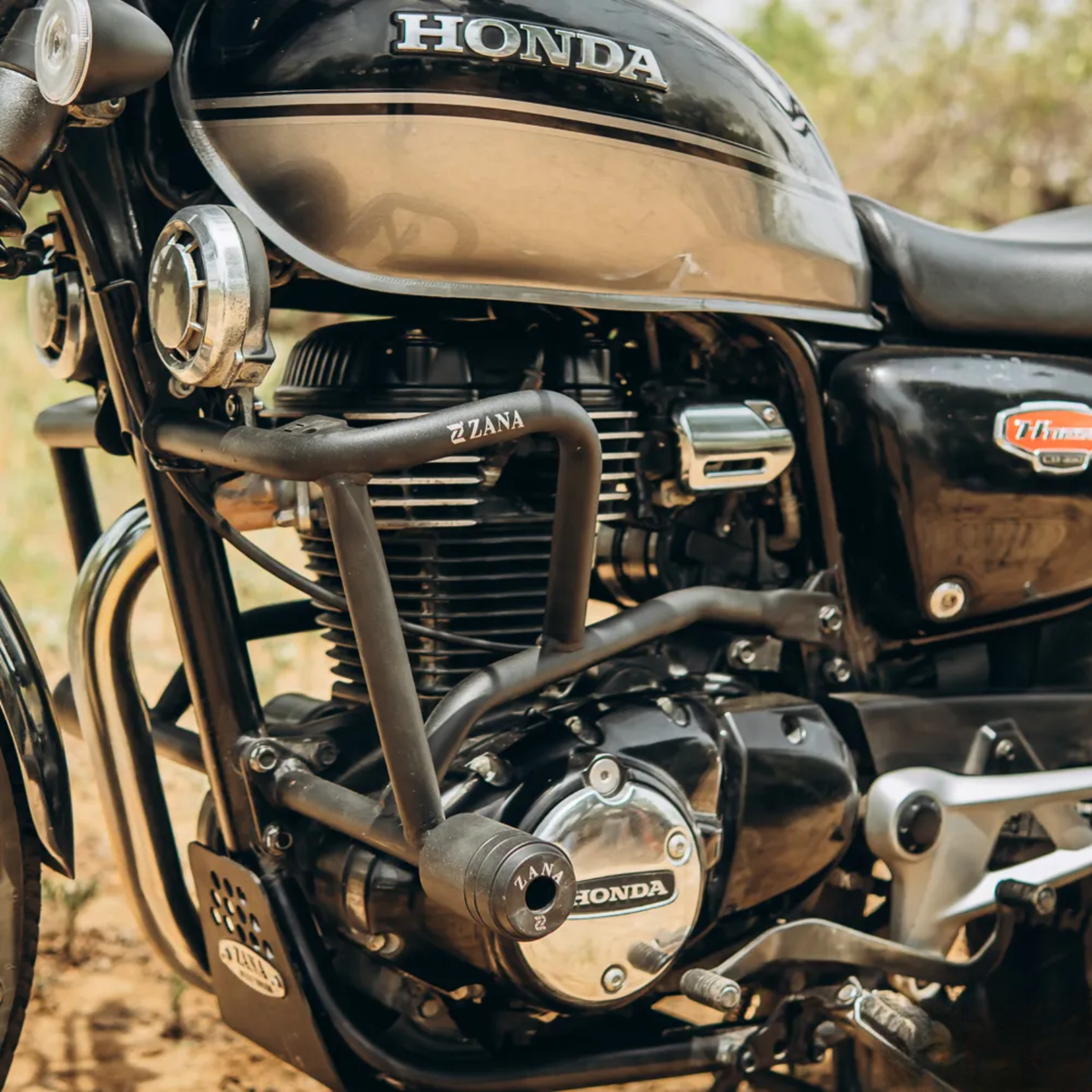 Zana Honda CB 350 (2025) Crash Guard V-2 with Slider - Texture Matt Black - ZI-8751
