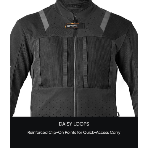 Rynox Outlander Pro CE Certified Class AA Motorcycle Riding Jacket - Black