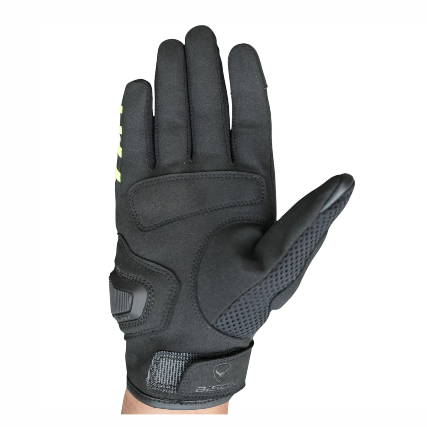 Bison ProGear Raptor Riding Gloves - Black Neon