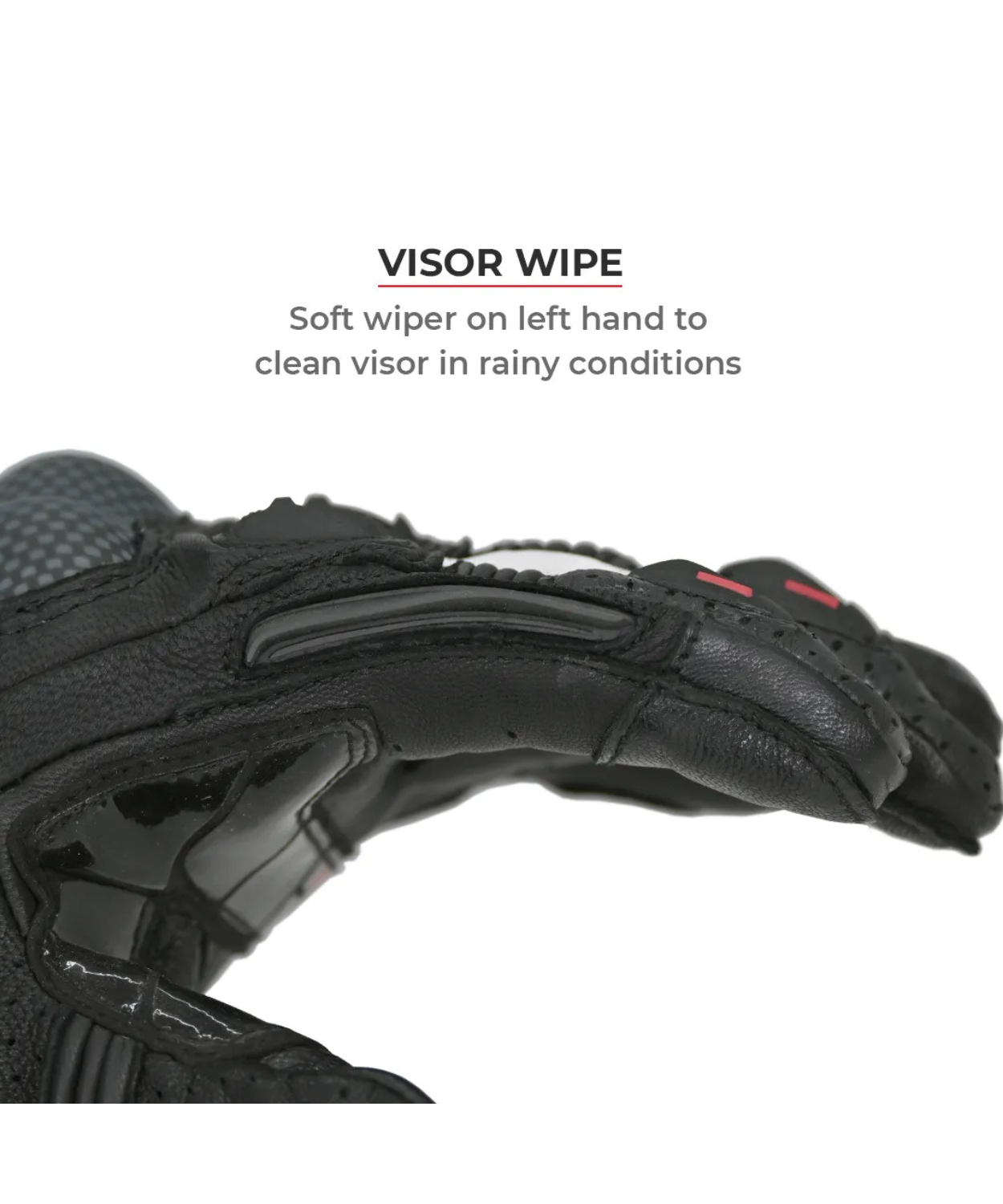 Viaterra Shifter Short Motorcycle Riding Gloves - Black
