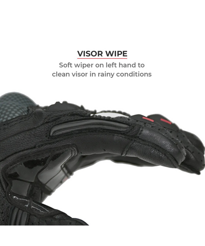 Viaterra Shifter Short Motorcycle Riding Gloves - Black