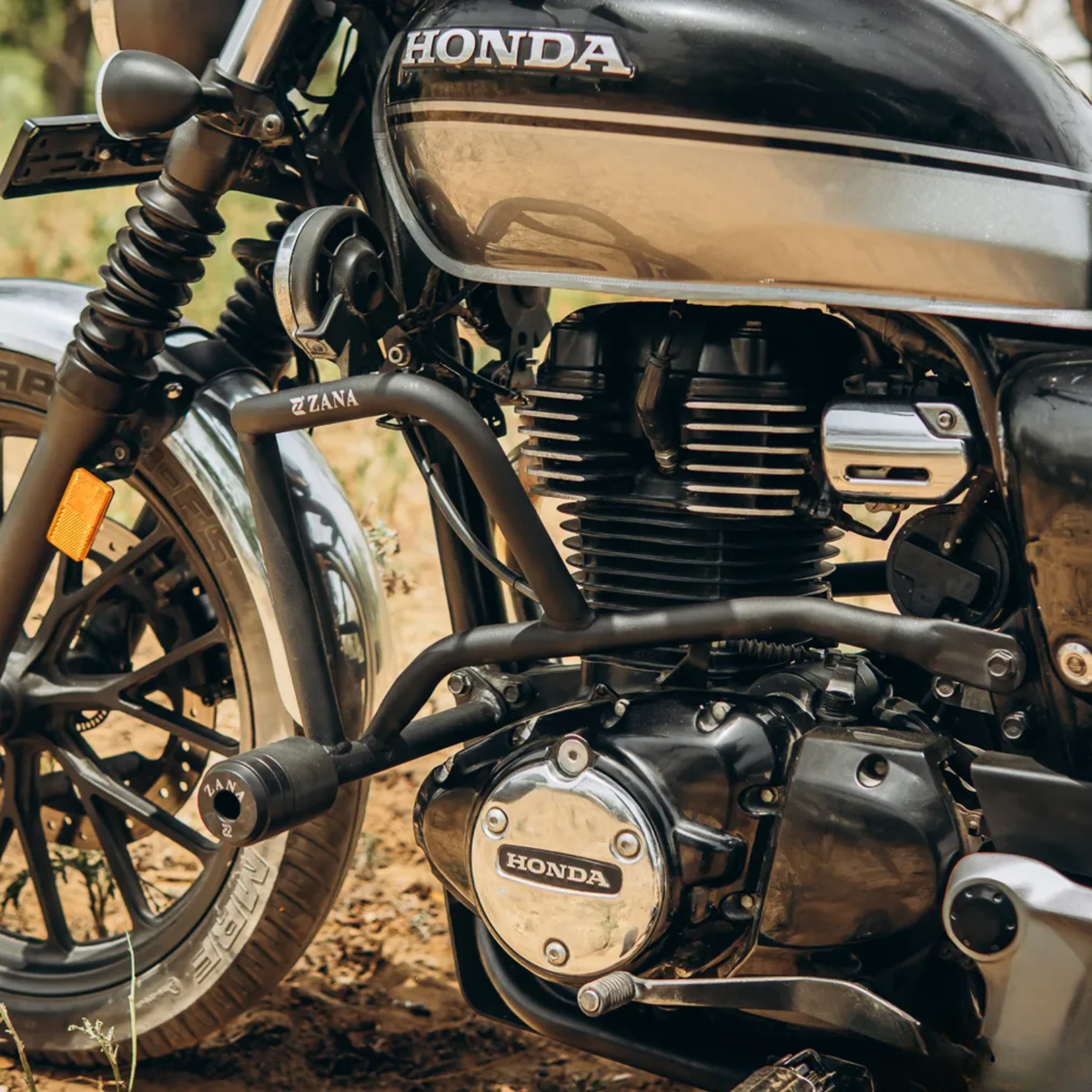 Zana Honda CB 350 (2025) Crash Guard V-2 with Slider - Texture Matt Black - ZI-8751