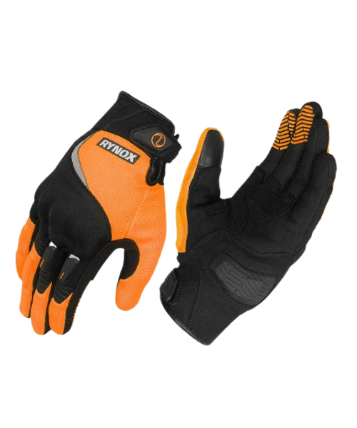 Rynox Helium GT Riding Gloves - Black Orange