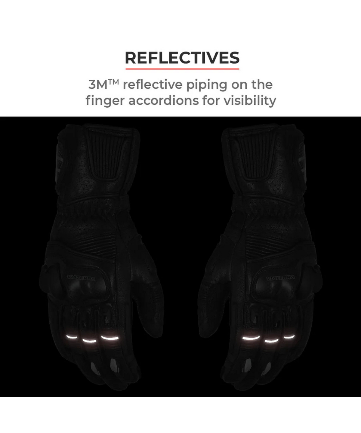Viaterra Grid Full Gauntlet Motorcycle Riding Gloves - Fluorescent Green - Viaterra
