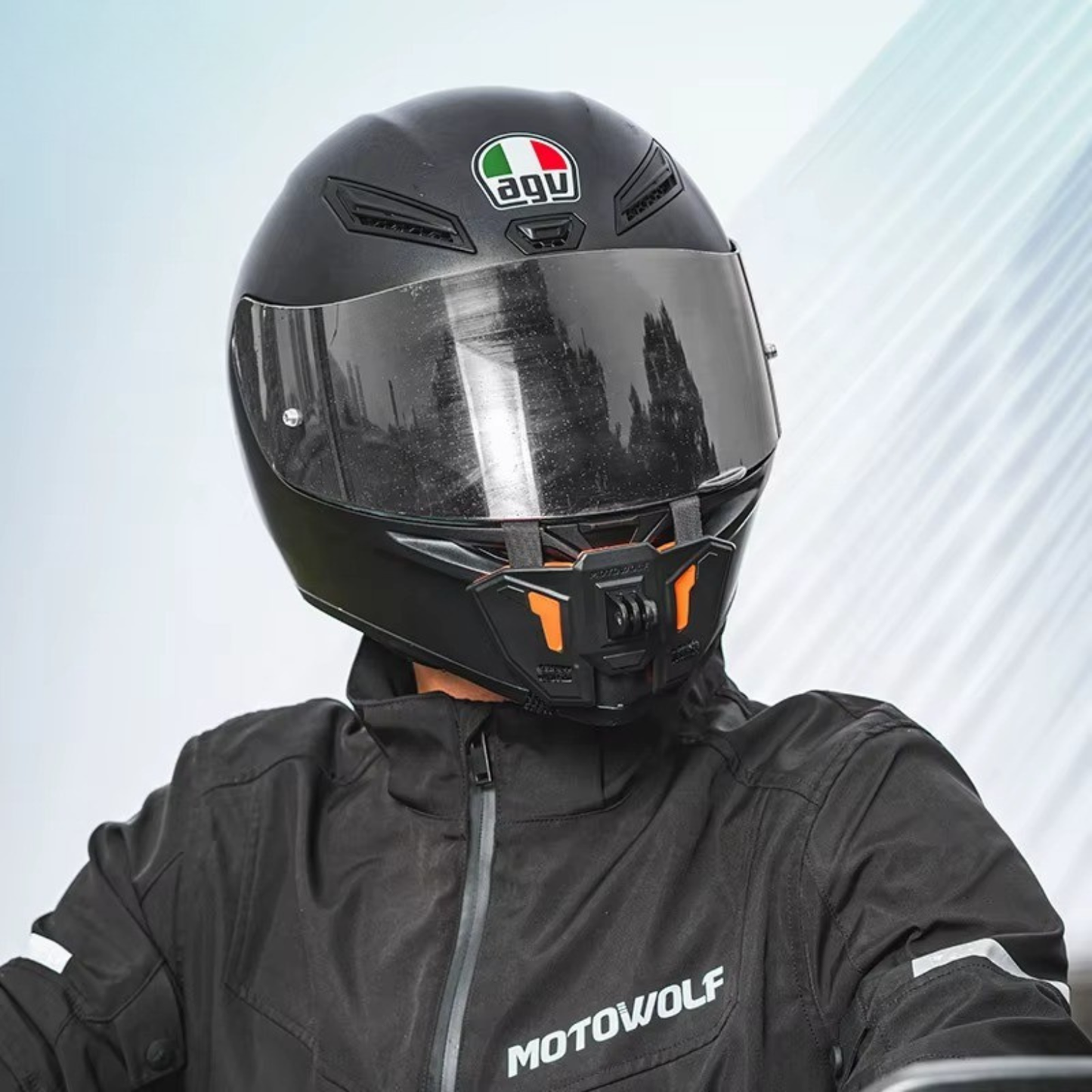 Motowolf Action Cam Helmet Chin Mount - Grey