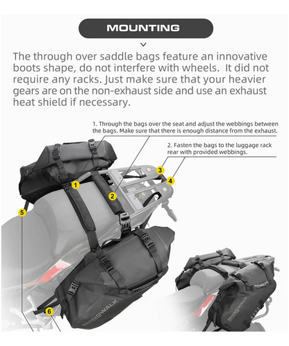 Rhinowalk 28L Waterproof Tail Bag - L - MT1428