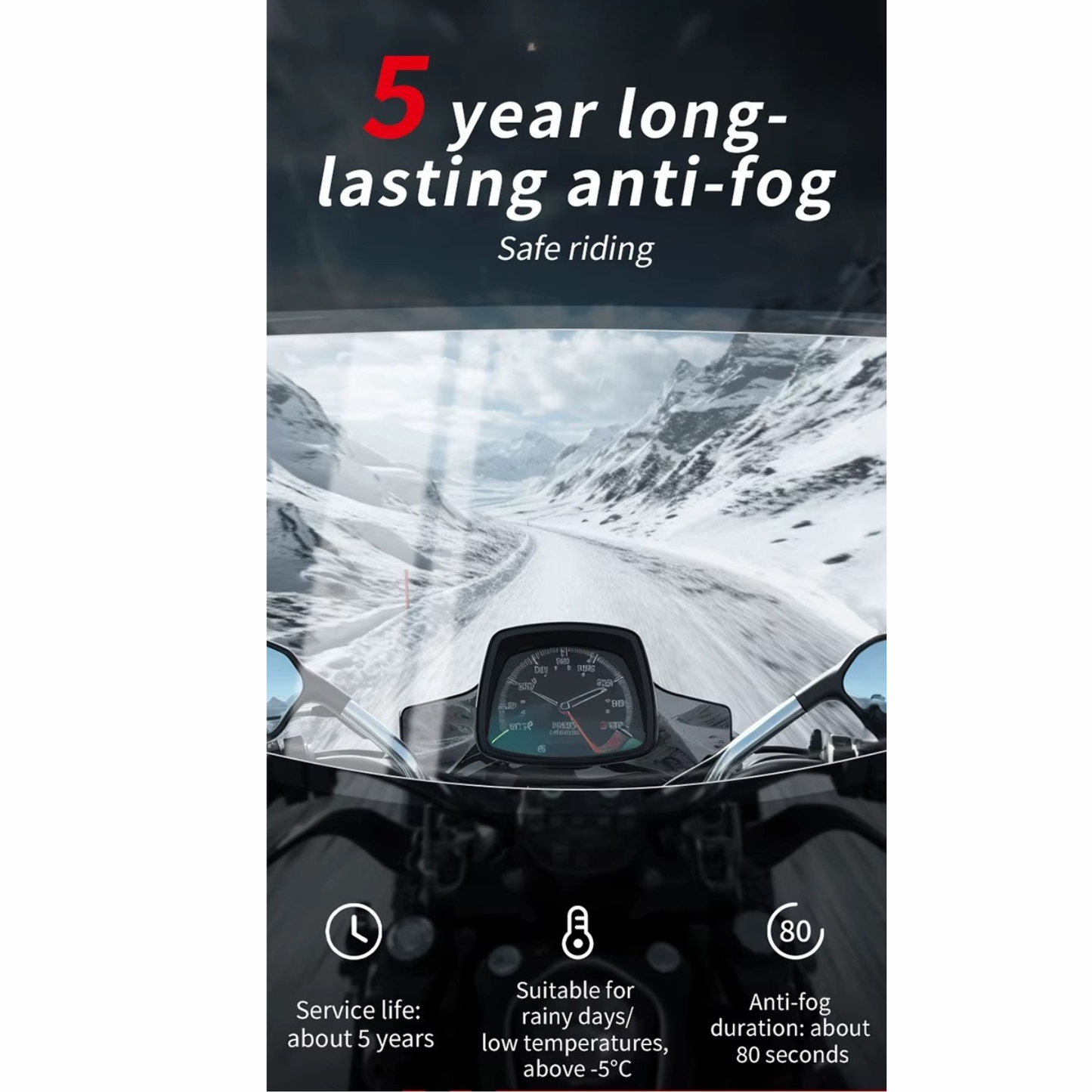 Motowolf Helmet Visor Anti-Fog P1 Sticker