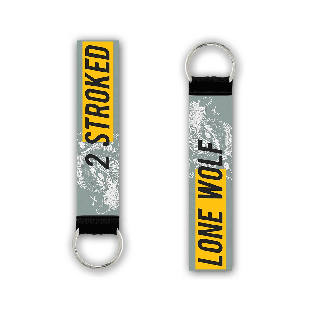 2 Stroked Lone Wolf Keychain