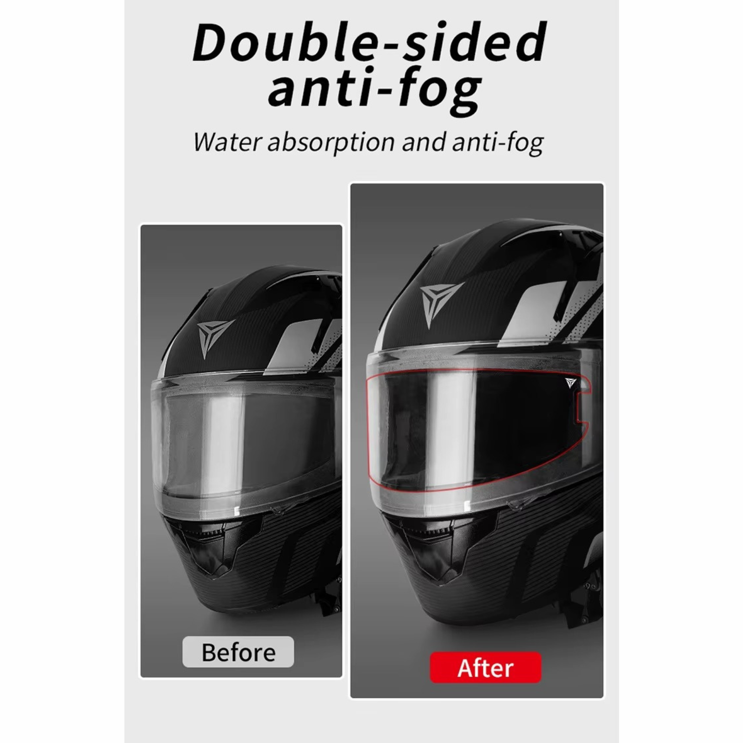 Motowolf Helmet Visor Anti-Fog P1 Sticker
