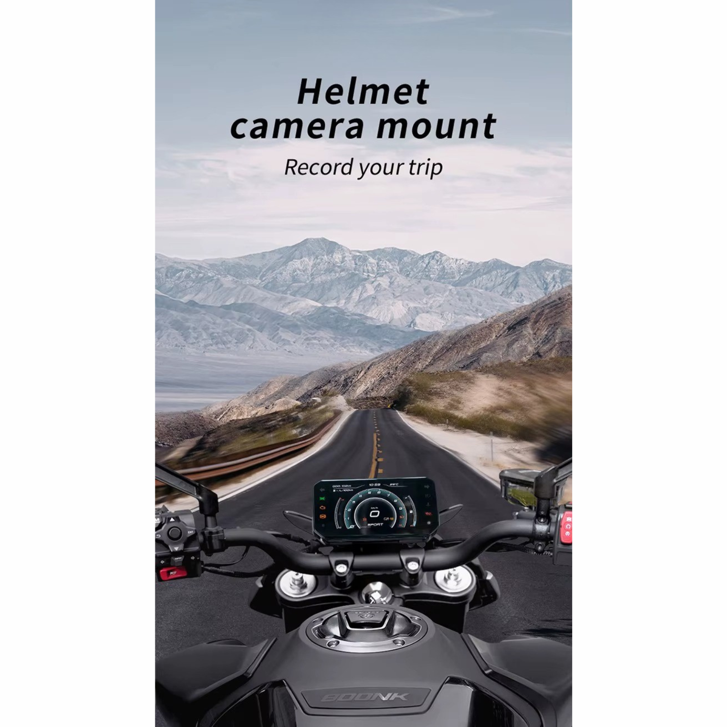 Motowolf Action Cam Helmet Chin Mount - Grey