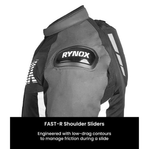 Rynox Delta GT Motorcycle Riding Jacket - Black Grey
