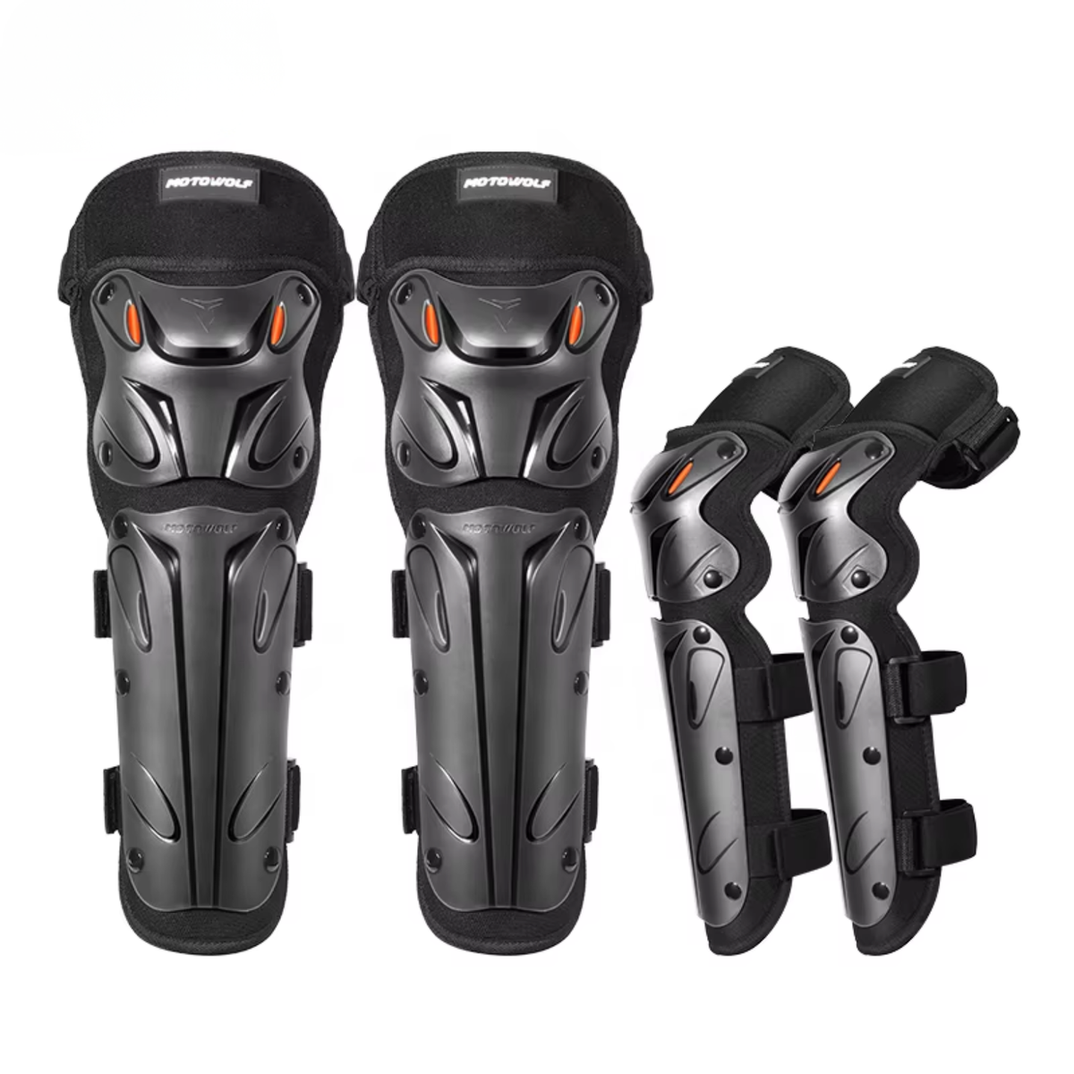 Motowolf Knee and Elbow Guard - MDL1010 - Black - Motowolf