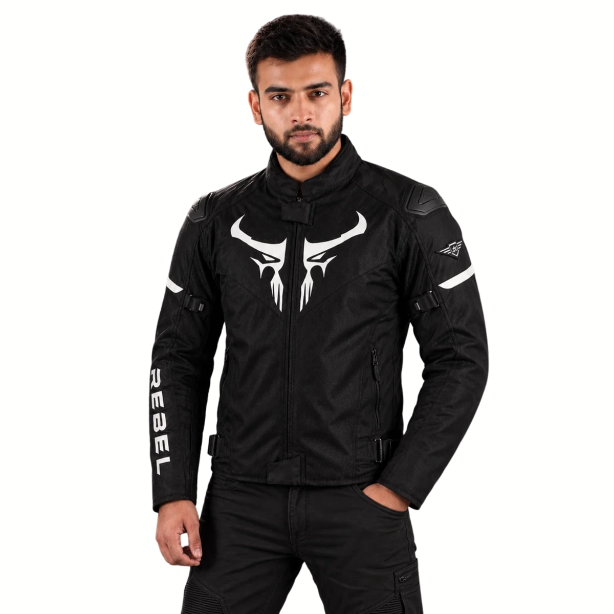 Lone Ranger Rebel Riding Jacket - Black White - Lone Ranger