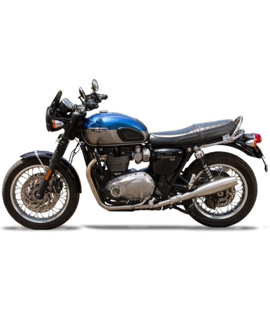 Silver Stallion Triumph Bonne (Slip-Ons) T120 / 1200 Performance Exhaust Systems - Silver