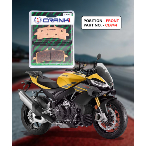 Crank1 Fully Sintered H2 Series Brake Pads for Aprilia Tuono V4 (2021 Onwards)
