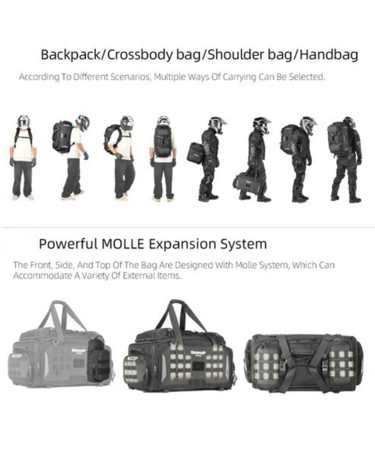 Rhinowalk Mechanics Series Tail Bag 70L - MJX2003BK