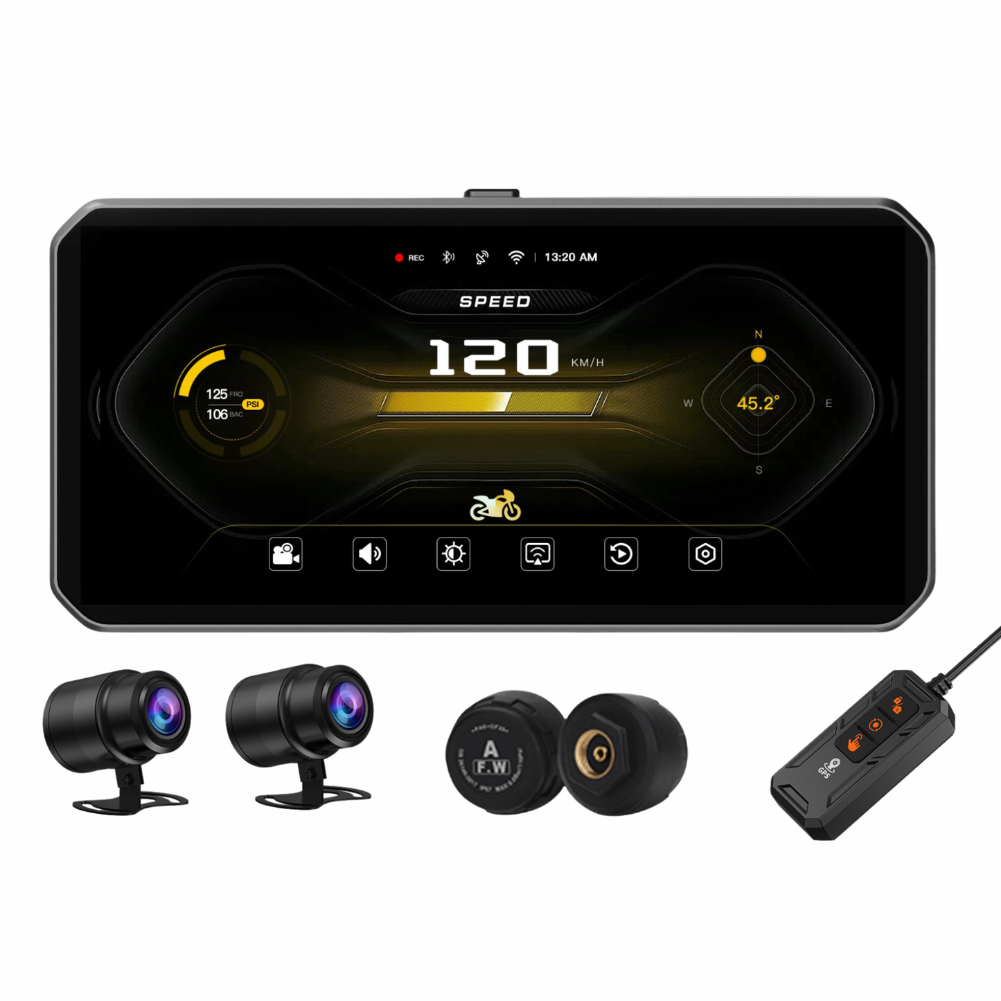 LBC Moto E3 Elite Pro Universal Plug and Play Navigation with BSD & TPMS