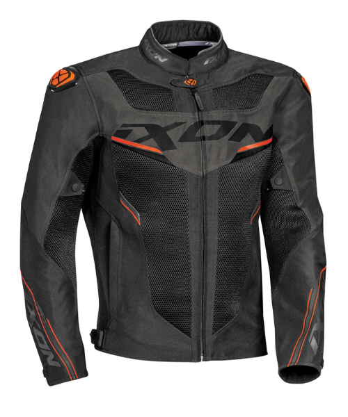 Ixon Draco Riding Jacket - Black Anthracite Orange