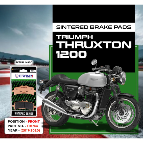 Crank1 Triumph Thruxton 1200 (2017-2020) Fully Sintered H2 Series Brake Pads