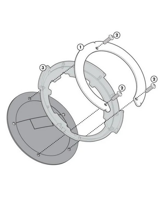 Givi Tanklock Metal Flange for Harley Davidson X400 - BF005-MY